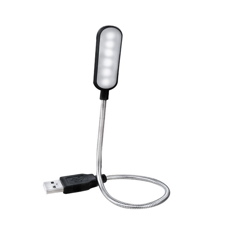 Desk Setup Ideas - Mini 4 LED Book Lamp Portable