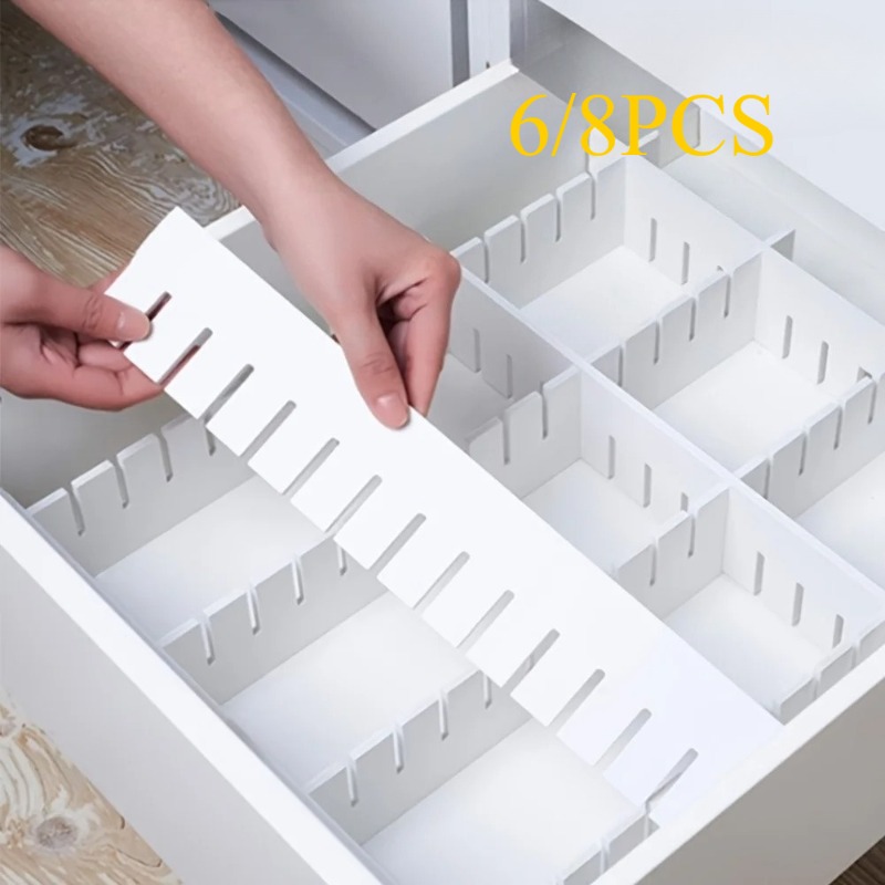 Desk Drawer Unit - Thick Plastic Drawer Divider Grid Cuttable