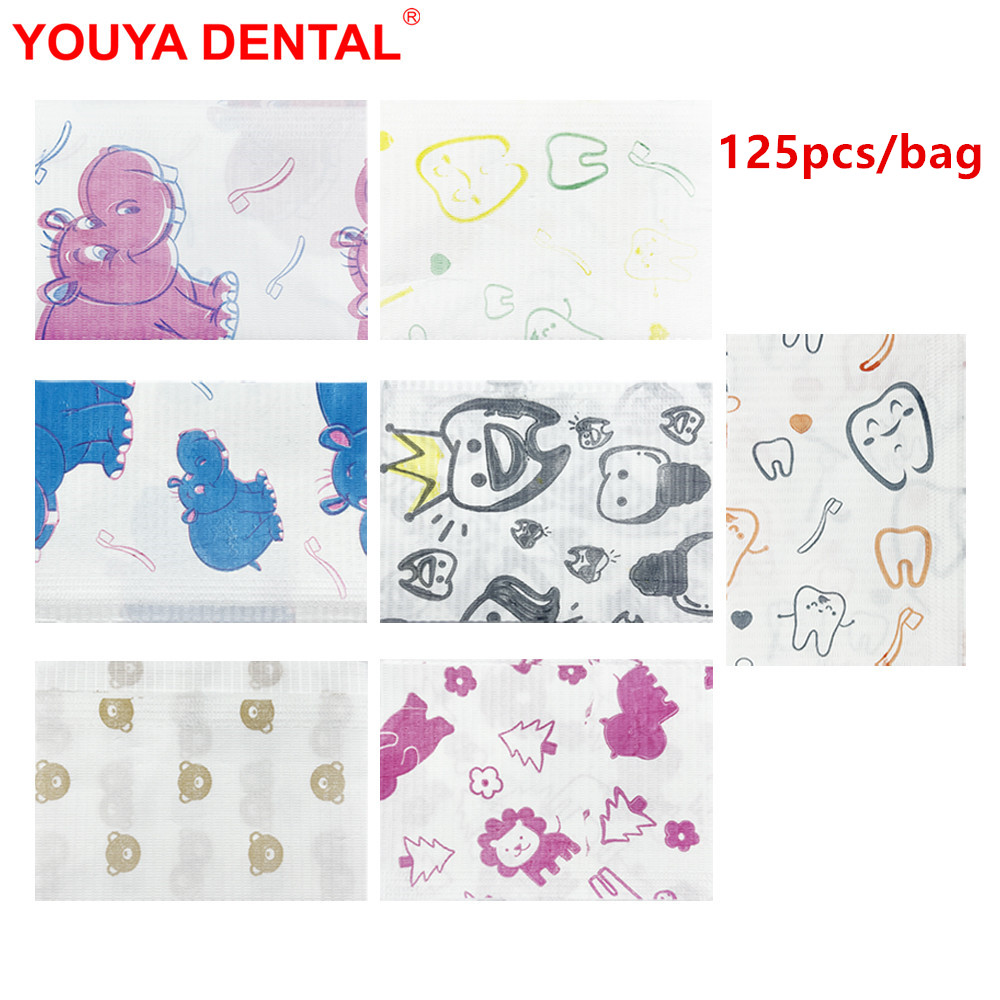 125pcs Kids Dental Bibs Dispos - Desk Setup Clean ulasan dan harga