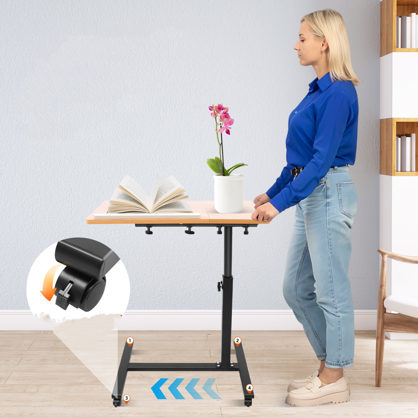 Mobile Laptop Table Adjustable - Desk Setup Ideas ulasan dan harga