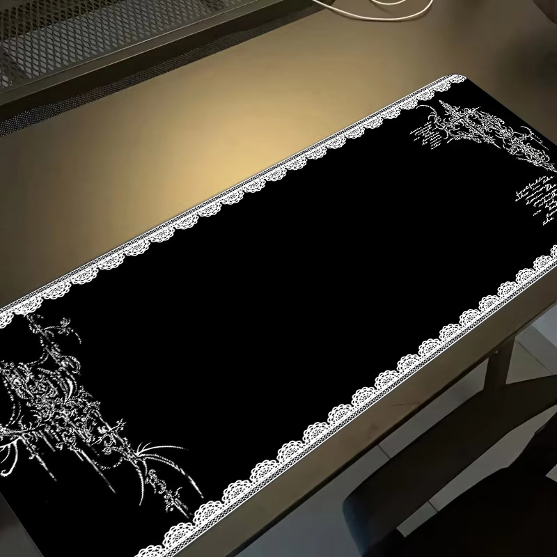Mouse Pad Dark Style Lace Edge - Desk Setup Dark ulasan dan harga