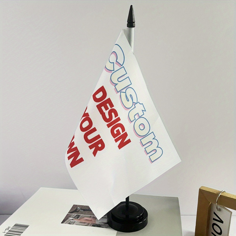 Custom 1pc Table Flag with Sta - Desk Setup Kit ulasan dan harga