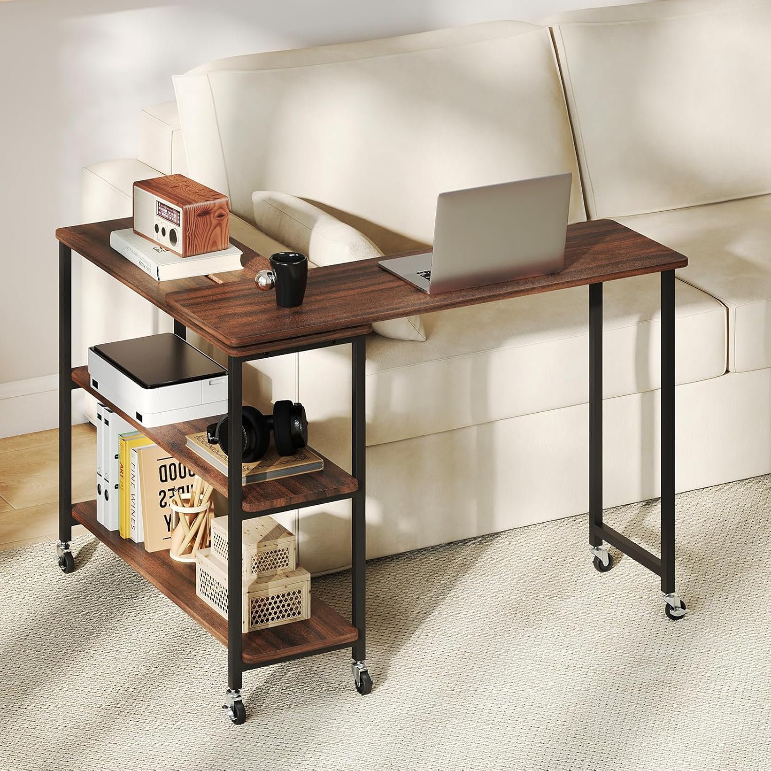 360° Rotating Side Table with  - Desk Setup Ideas ulasan dan harga