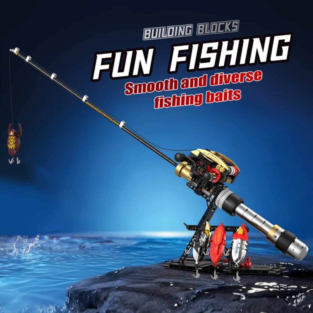 MOC Fishing Rod Model Building - Desk Setup Kit ulasan dan harga