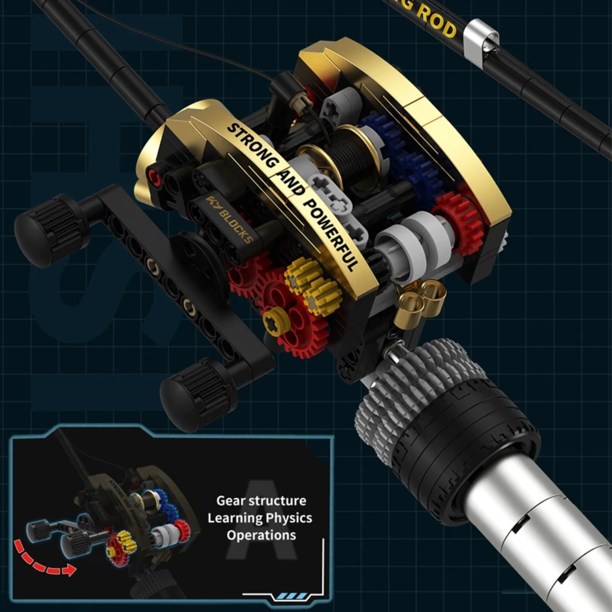 MOC Fishing Rod Model Building - Desk Setup Kit ulasan dan harga