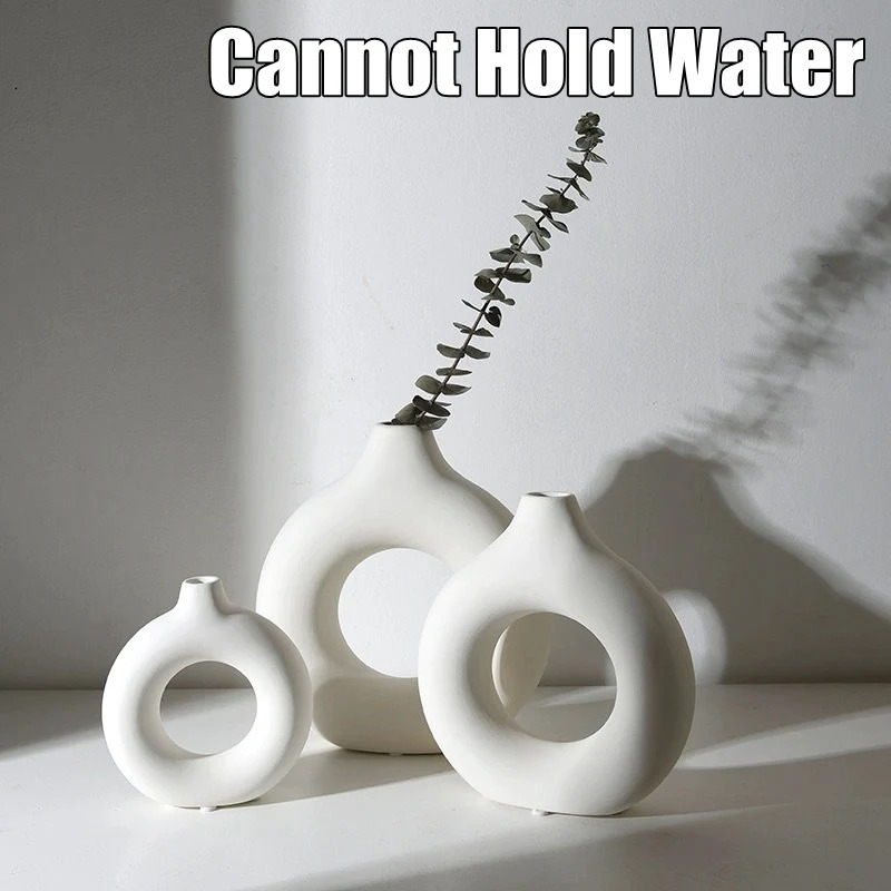 Creative Donut-Shaped Vase, No - Desk Setup Minimalist ulasan dan harga