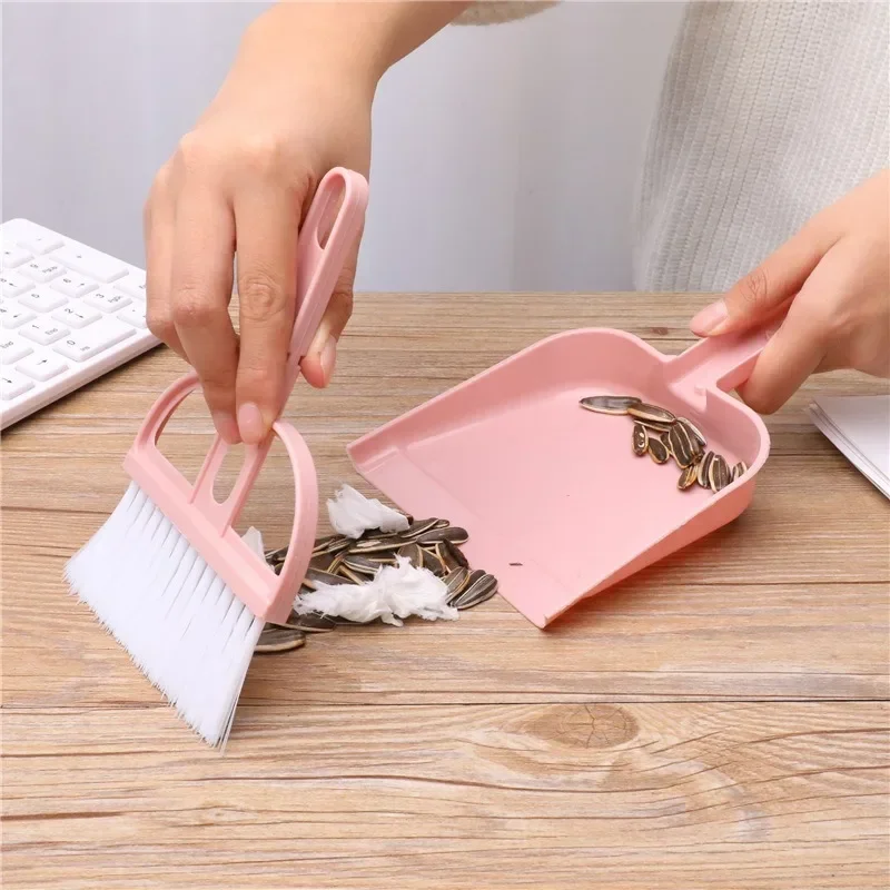 1Set Mini Dustpan Brush Set Ke - Desk Setup Clean ulasan dan harga