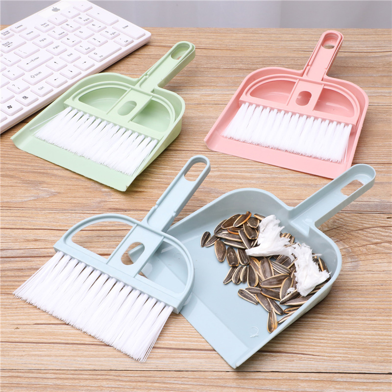 1Set Mini Dustpan Brush Set Ke - Desk Setup Clean ulasan dan harga