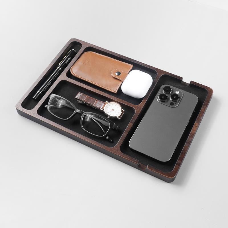 Solid Wood Storage Tray Nordic - Desk Setup Minimalist ulasan dan harga