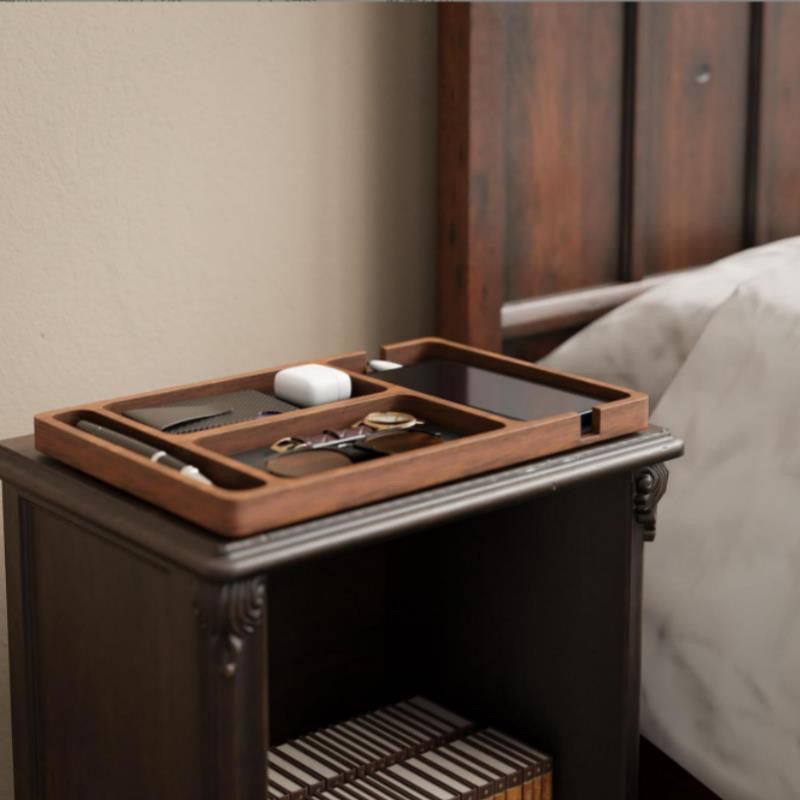 Solid Wood Storage Tray Nordic - Desk Setup Minimalist ulasan dan harga
