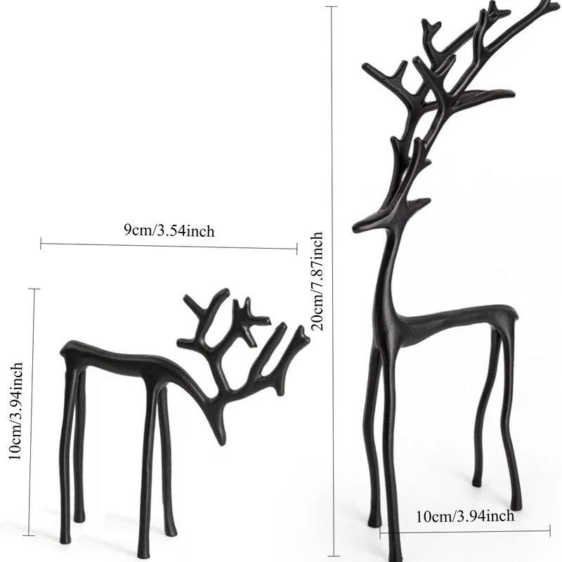 1pc Alloy Christmas Black Rein - Desk Setup Minimalist ulasan dan harga