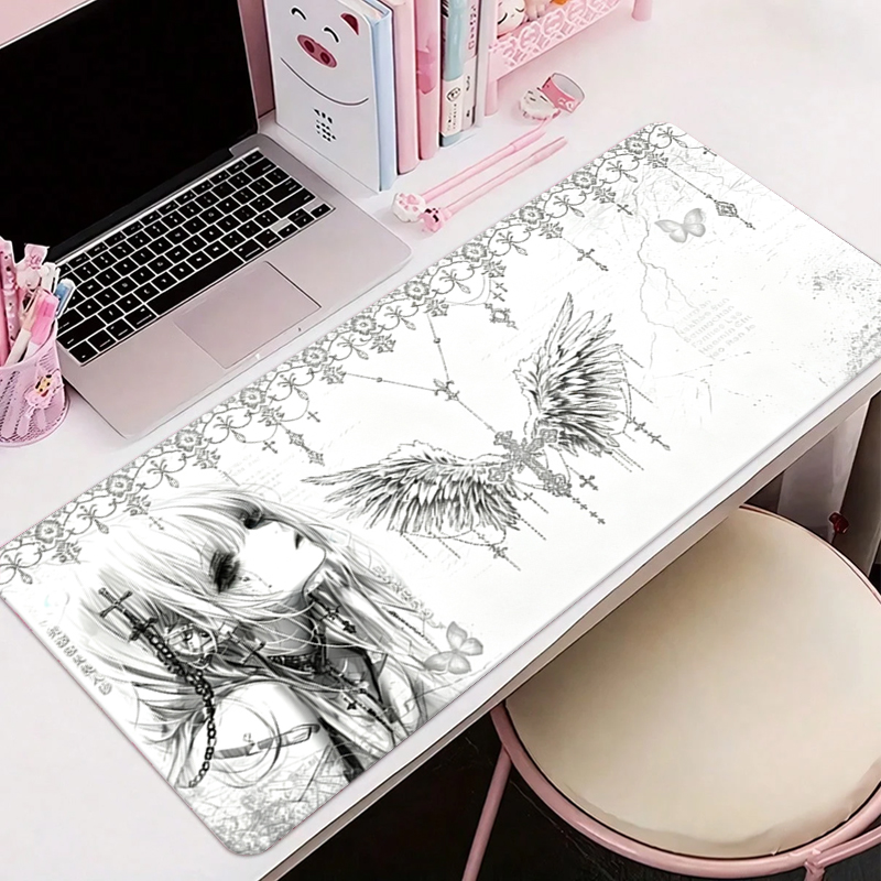 Leather Mousepad Black White A - Desk Setup Black ulasan dan harga