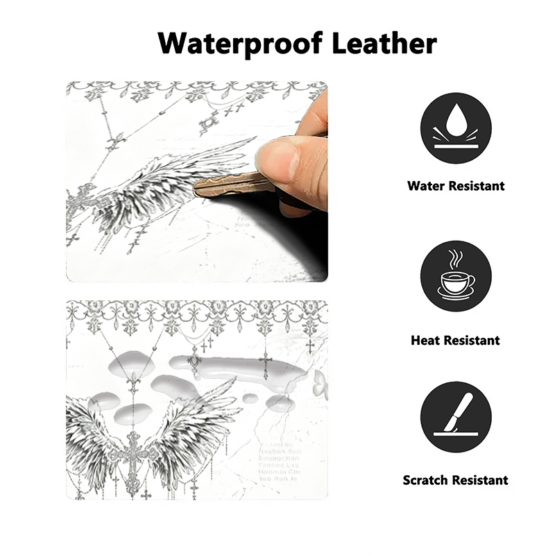 Leather Mousepad Black White A - Desk Setup Black ulasan dan harga