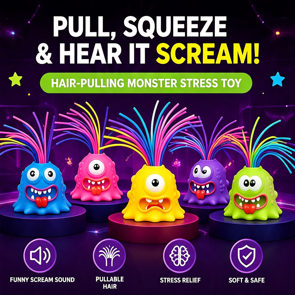 Viral Screaming Monster Hair P - Desk Setup Gadgets ulasan dan harga