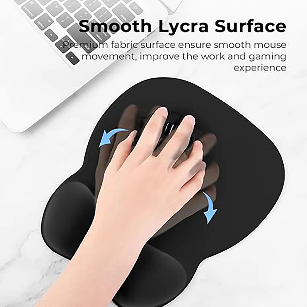 Mouse Pad with Wrist Support,  - Desk Setup Black ulasan dan harga