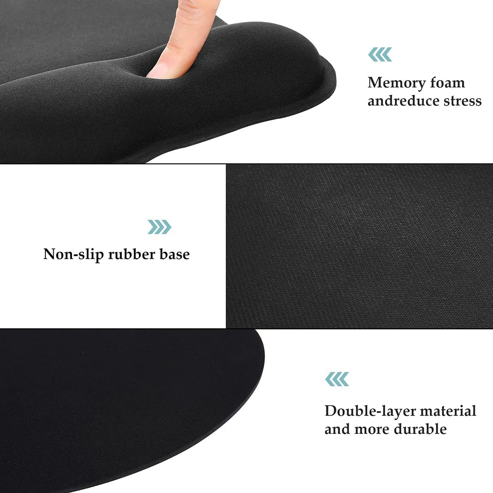 Mouse Pad with Wrist Support,  - Desk Setup Black ulasan dan harga