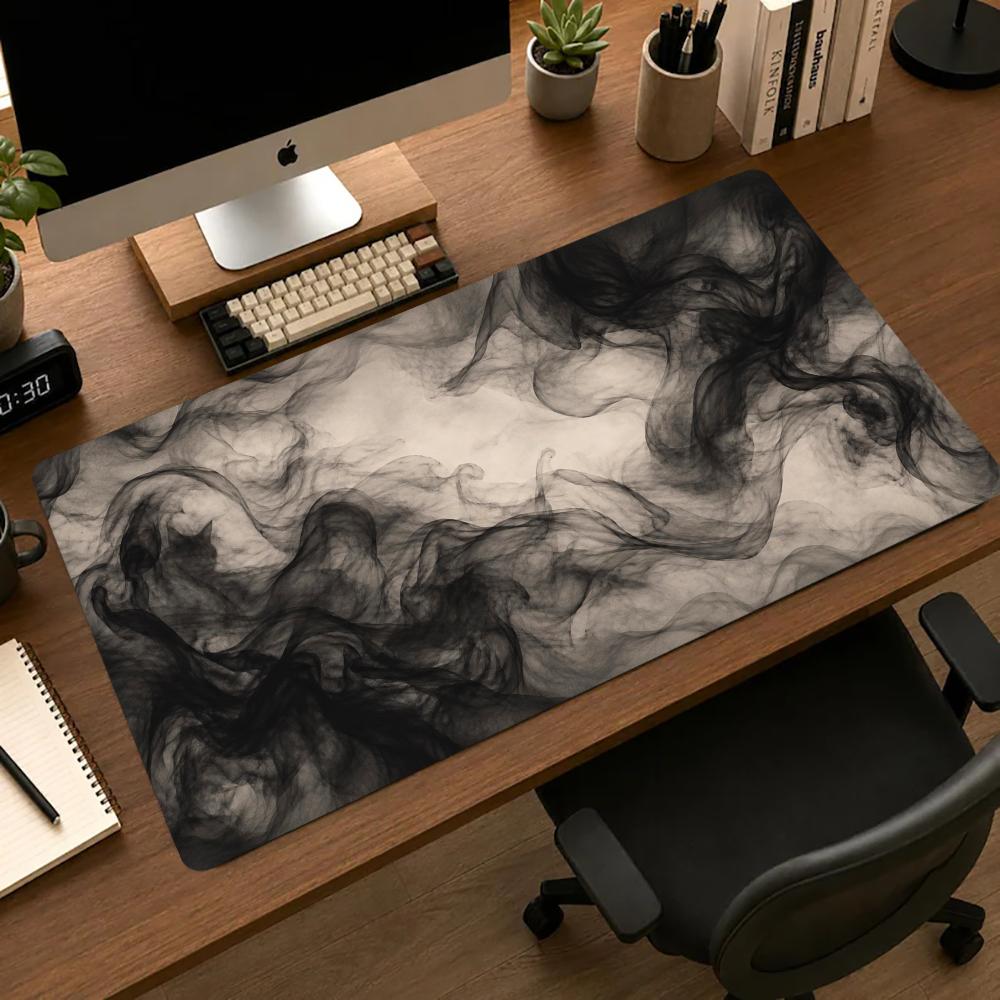 Black Smoke Mousepad Pc Access - Desk Setup Gadgets ulasan dan harga