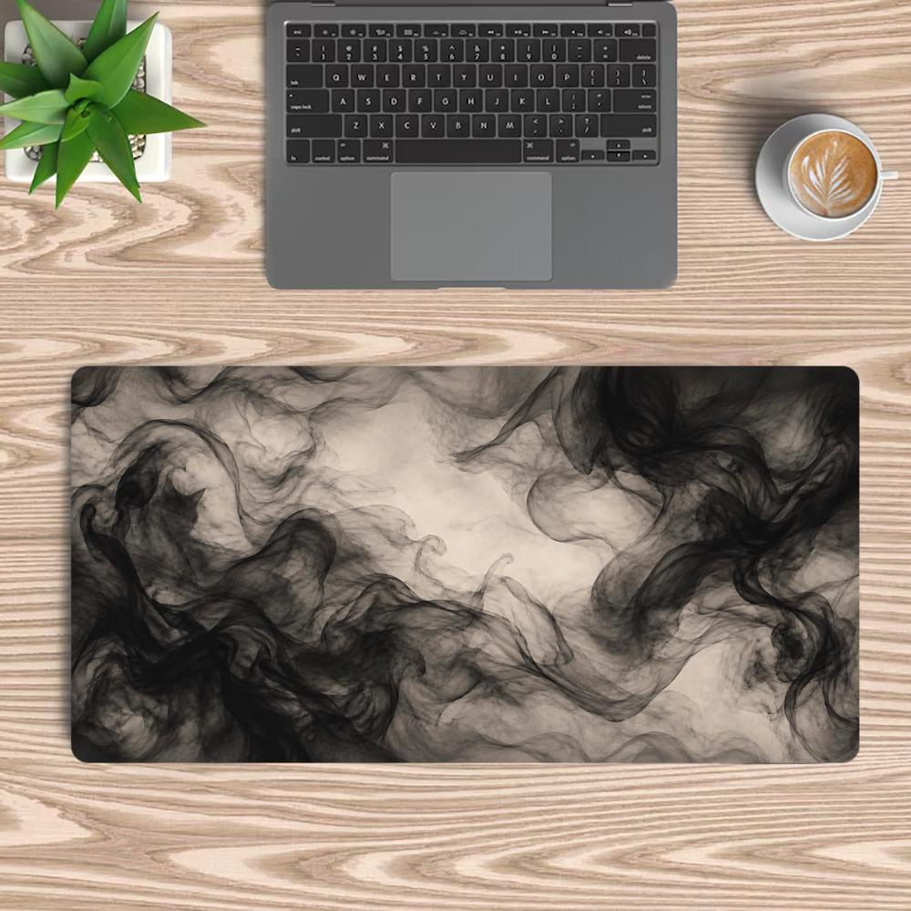 Black Smoke Mousepad Pc Access - Desk Setup Gadgets ulasan dan harga