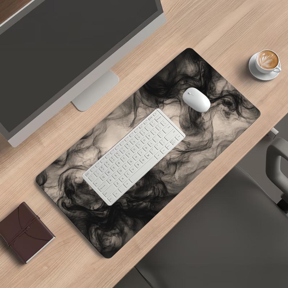 Black Smoke Mousepad Pc Access - Desk Setup Gadgets ulasan dan harga