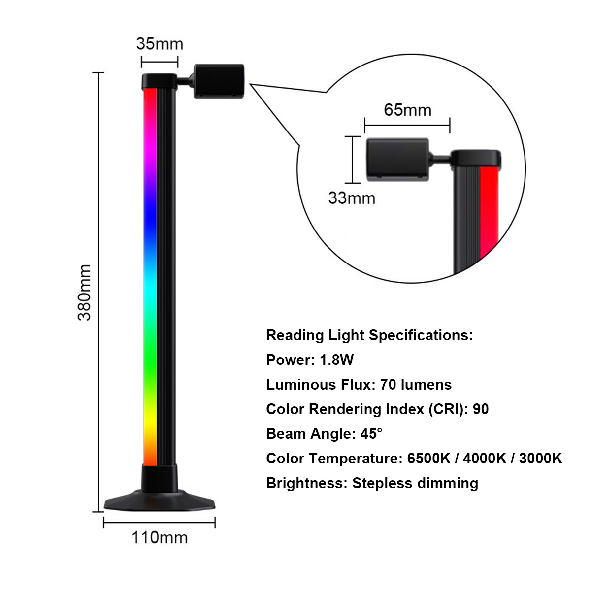 Smart Light Bar LED RGB Music  - Desk Setup Black ulasan dan harga