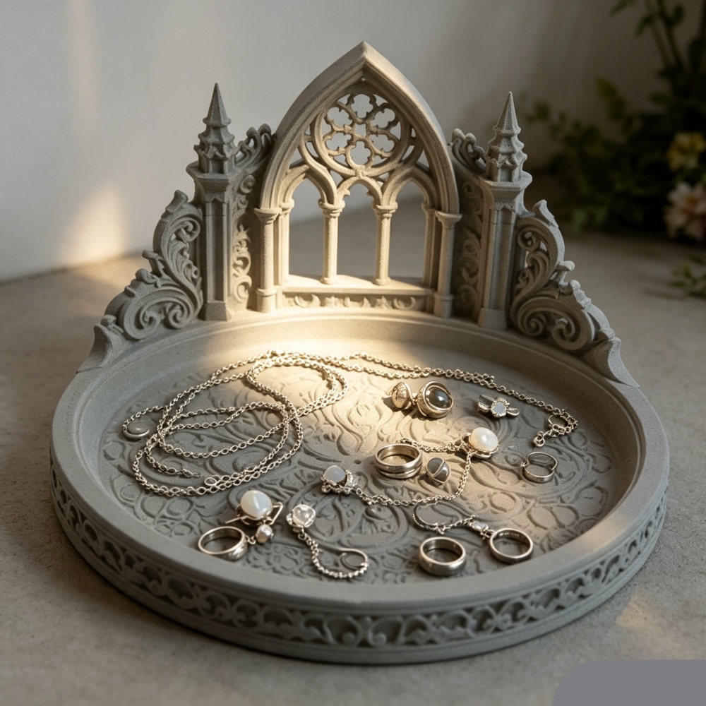 3D Printed White Gothic Cathed - Desk Setup Ideas ulasan dan harga