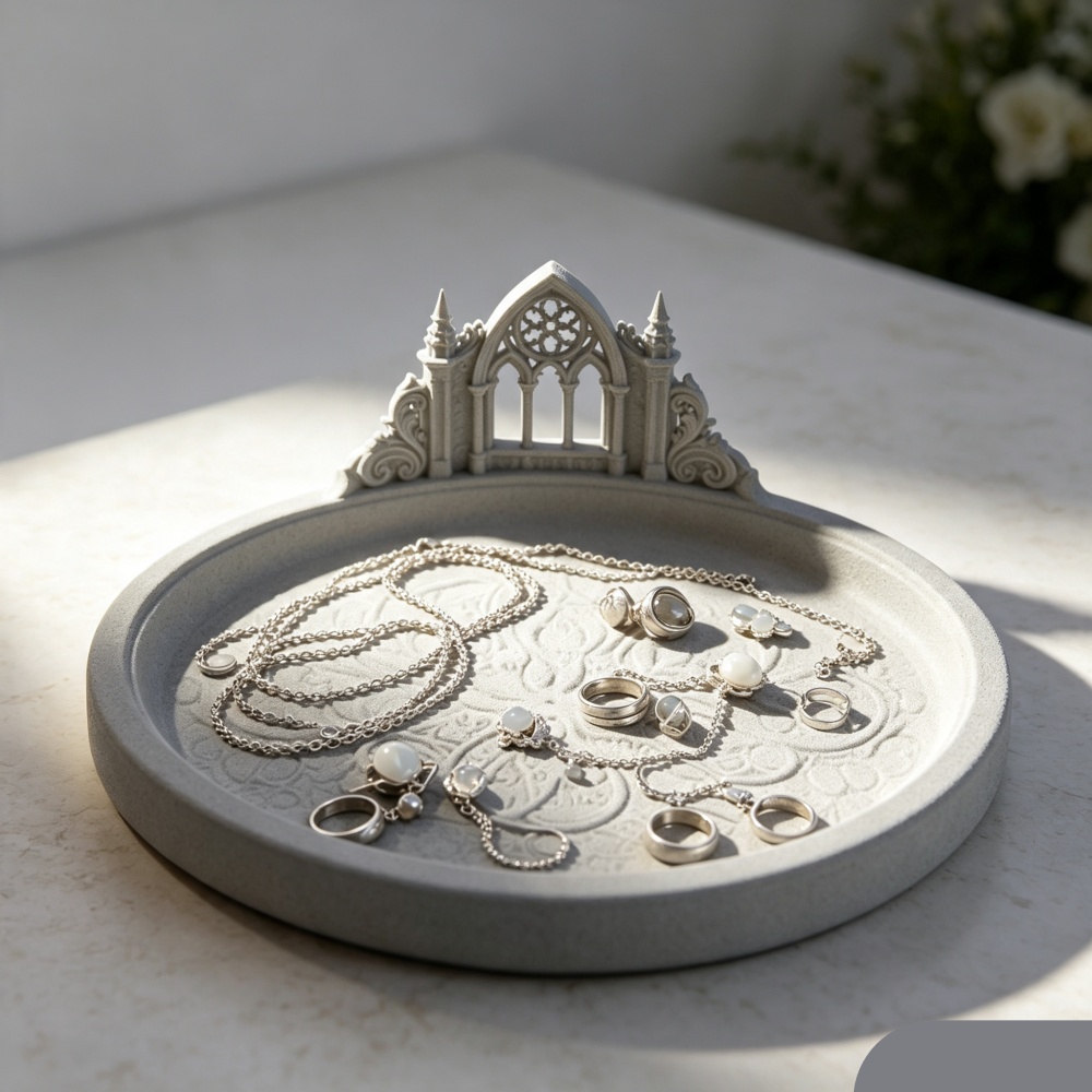 3D Printed White Gothic Cathed - Desk Setup Ideas ulasan dan harga