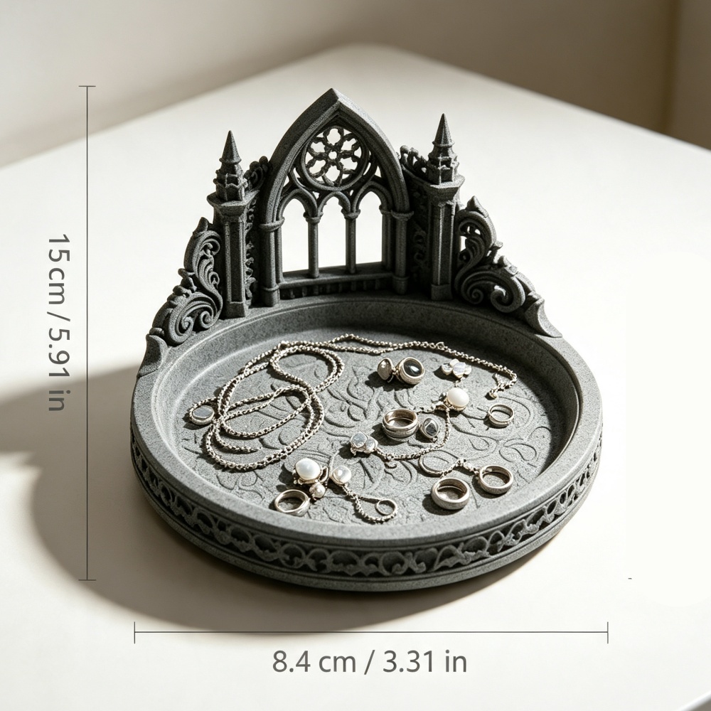 3D Printed White Gothic Cathed - Desk Setup Ideas ulasan dan harga