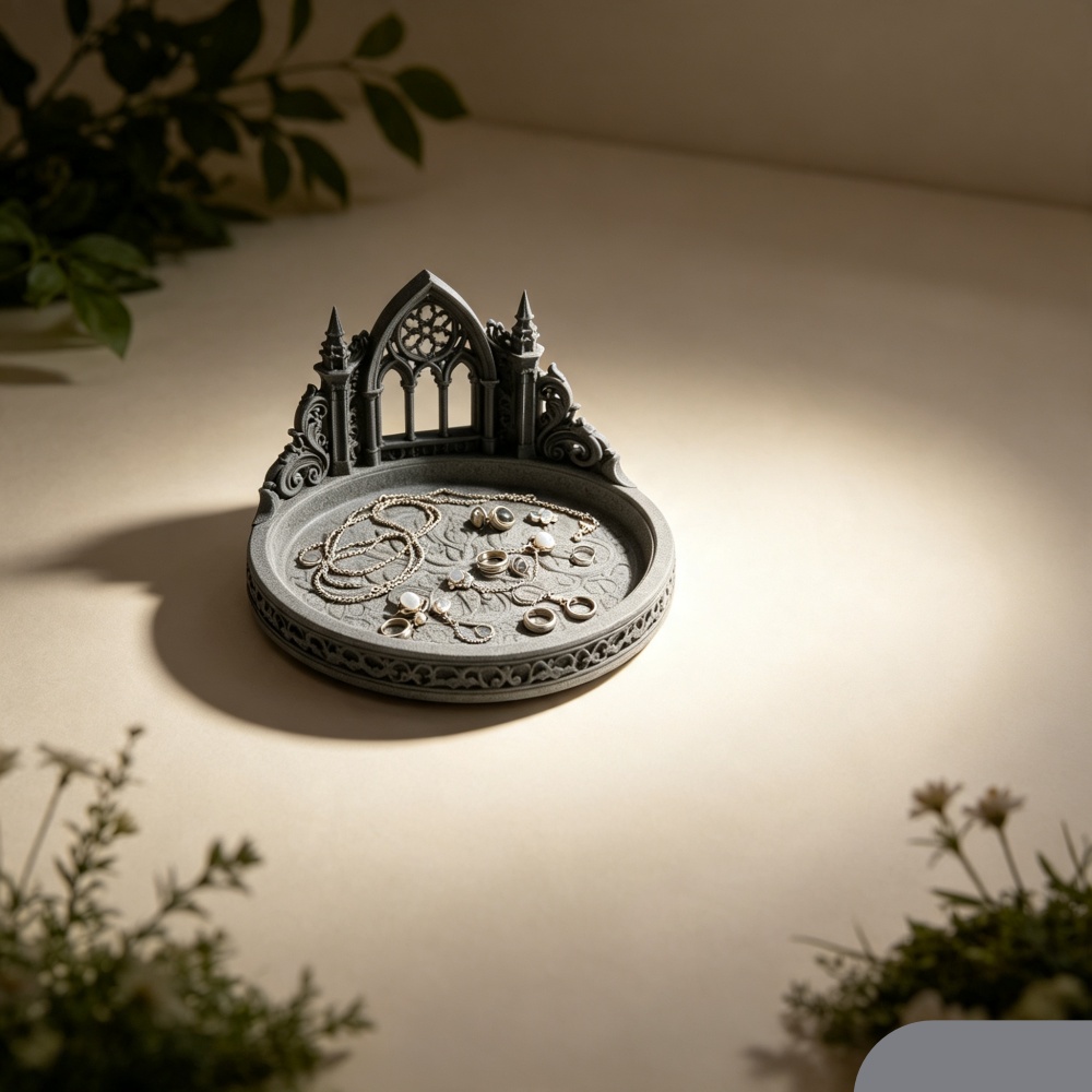 3D Printed White Gothic Cathed - Desk Setup Ideas ulasan dan harga