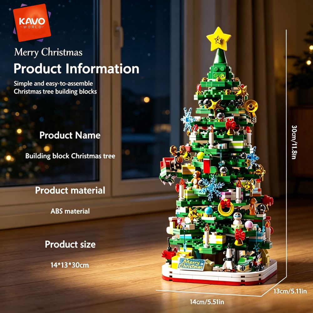 KAVOWORLD 1024pcs Christmas Tr - Desk Setup Needs ulasan dan harga