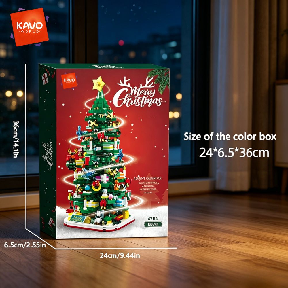 KAVOWORLD 1024pcs Christmas Tr - Desk Setup Needs ulasan dan harga