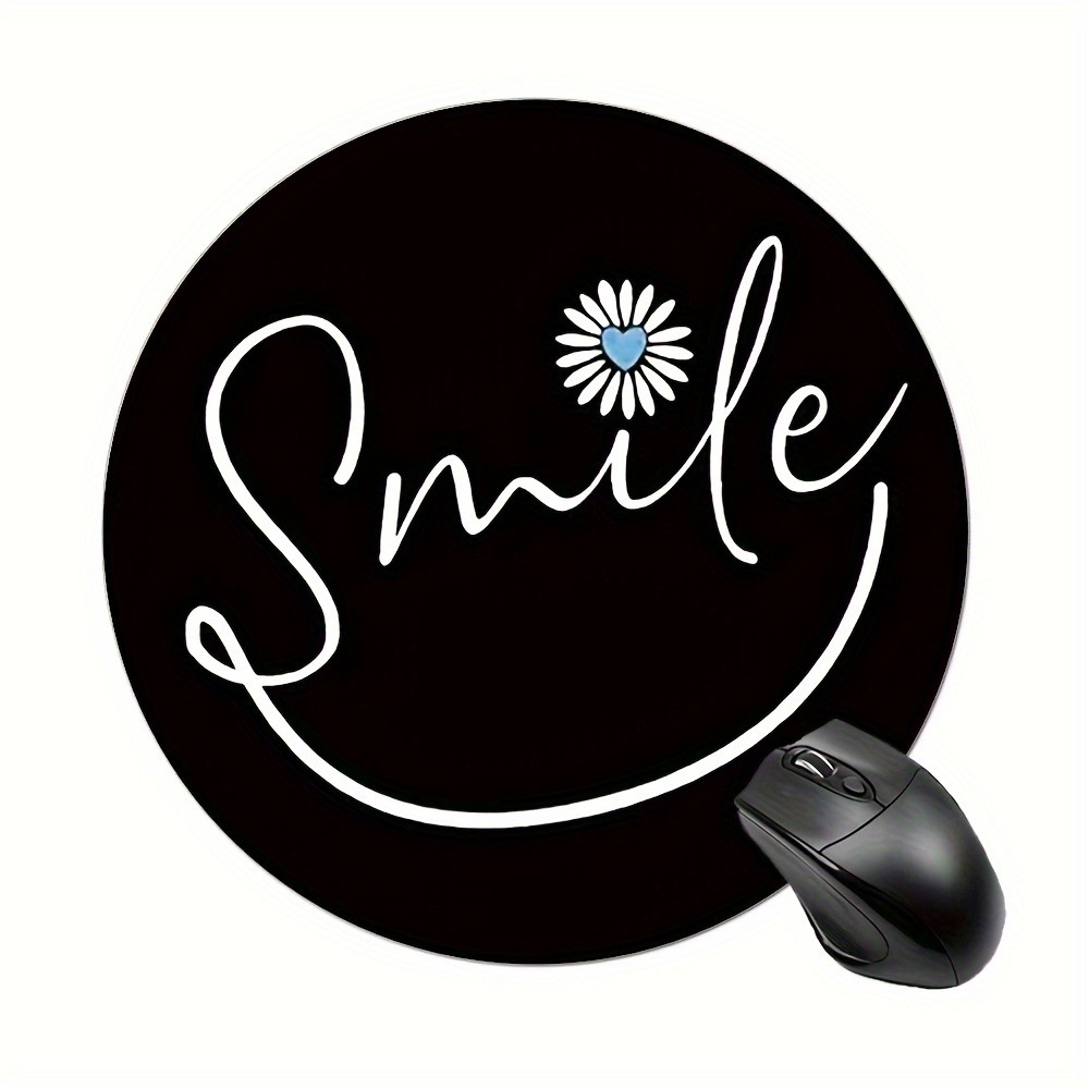 Smile pattern gaming mouse pad - Desk Setup Black ulasan dan harga